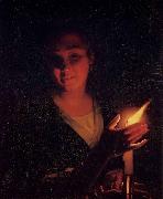 Godfried Schalcken Young Girl with a Candle USA oil painting artist